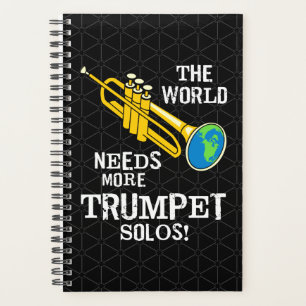 Trompet Solos weißer Text Planer
