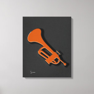 Trompete auf Leinwand Kunstdruck