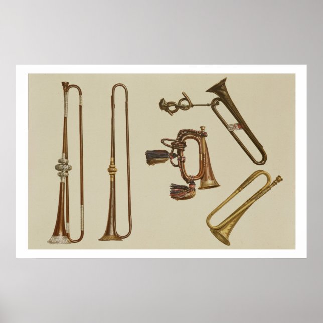 Trompete aus Cavalry, Bugle, Goldtrompete aus J. Poster (Vorne)