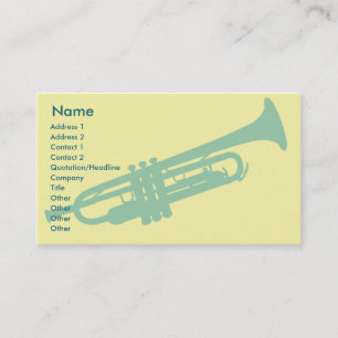 Trompete - Geschäft Visitenkarte