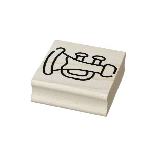 Trompete Gummistempel