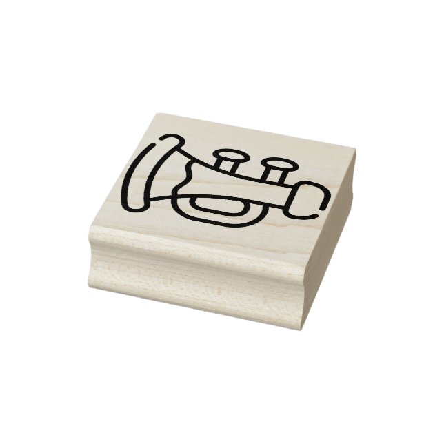 Trompete Gummistempel (Stempel)