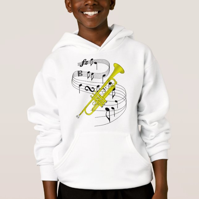 Trompete Hoodie (Vorderseite)
