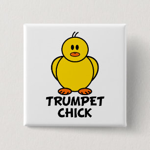 Trompete-Küken Button