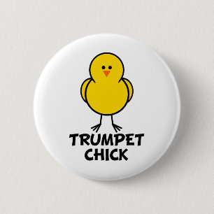 Trompete-Küken Button