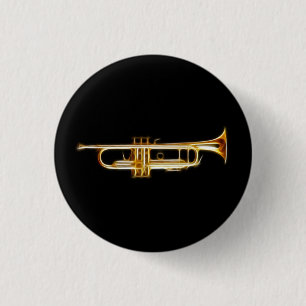 Trompete-Messinghorn-Wind-Musikinstrument Button