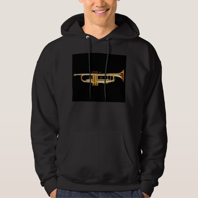 Trompete-Messinghorn-Wind-Musikinstrument Hoodie (Vorderseite)