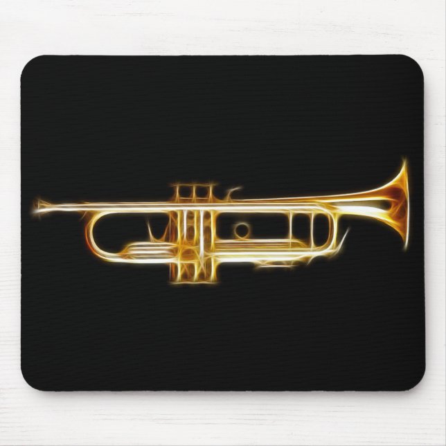 Trompete-Messinghorn-Wind-Musikinstrument Mousepad (Vorne)