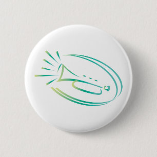 Trompete-Musik-Oval Button