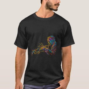 Trompete Playing Jazz Brass Section Mehrfarbig S T-Shirt