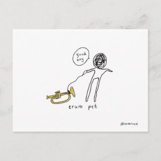 Trompete Postkarte