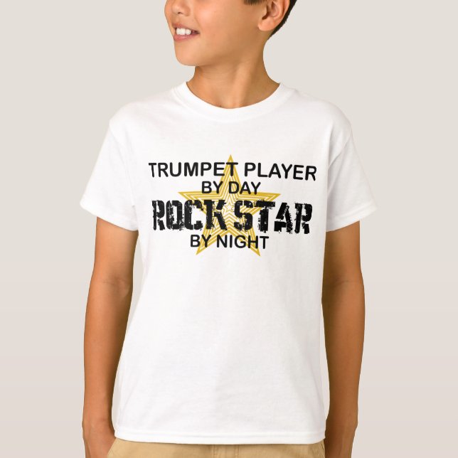 Trompete-Rockstar bis zum Nacht T-Shirt (Vorderseite)