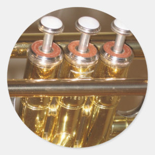 Trompete Runder Aufkleber