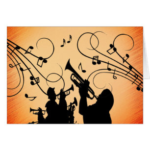 Trompete Section Jazz Music Orange Rust