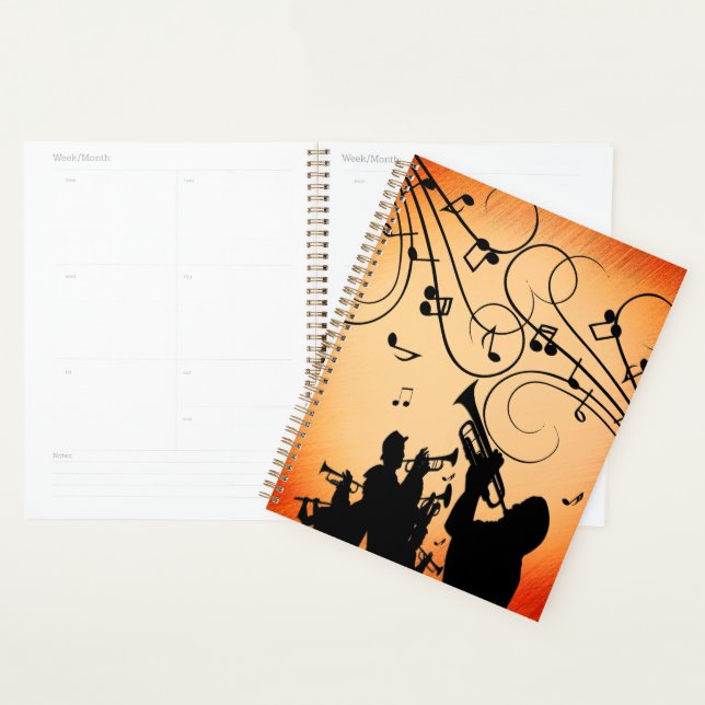 Trompete Section Jazz Music Orange Rust Planer (Anzeige)