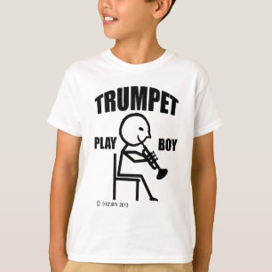 Trompete-Spiel-Junge T-Shirt