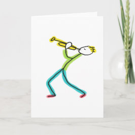 Trompete spielender Stickman Karte