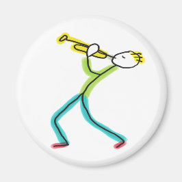 Trompete spielender Stickman Magnet