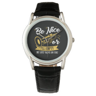Trompete Trompeter Geschenk Lustige Trompete Armbanduhr