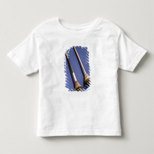Trompete und hölzerner Stopper Kleinkind T-shirt