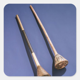 Trompete und Holzstopfen Quadratischer Aufkleber