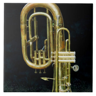 Trompete und Tuba Fliese