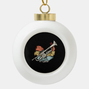 Trompete Vintage Keramik Kugel-Ornament