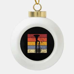Trompete Vintage Keramik Kugel-Ornament