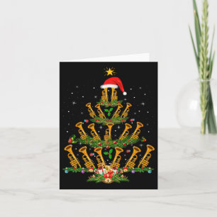 Trompete Weihnachtsbaum Lichter Musikliebhaber Mus Karte