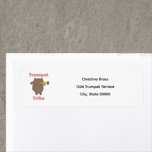 Trompeten-Stammes-Katze Personalisierte Rücksendea