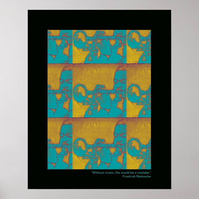 Trompetendruck für Wände Poster (Vorne)