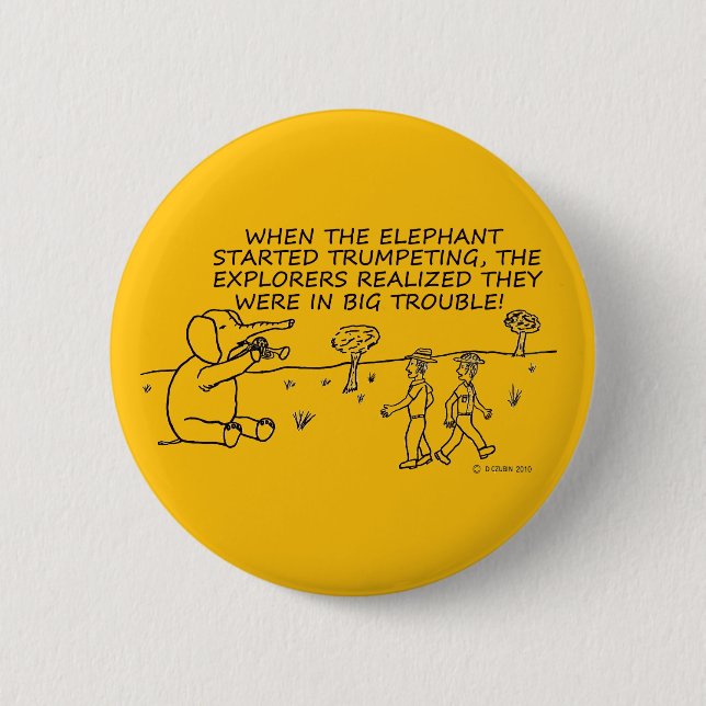TrompetenElefant Button (Vorderseite)