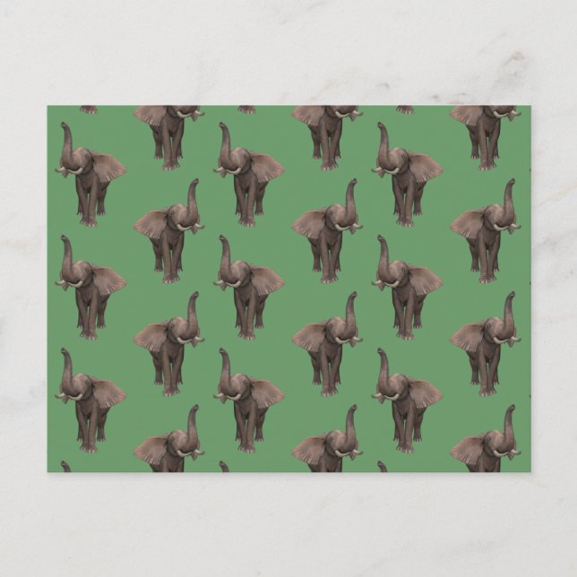 TrompetenElefant Postkarte (Vorderseite)