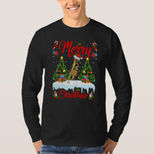 Trompetenmusik Lichter Weihnachtsbaum Santa Tromp T-Shirt