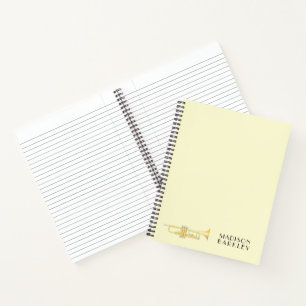 Trompetenmusiker Band Lehrer Notizbuch