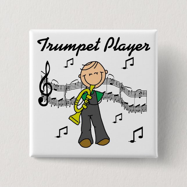 Trompetenspieler-Button Button (Vorderseite)