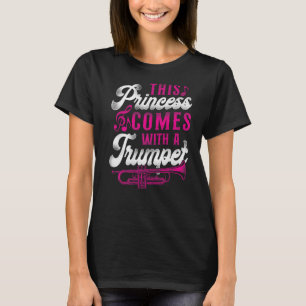 Trompetenspielerin Mädchen Vintage Diese Prinzessi T-Shirt