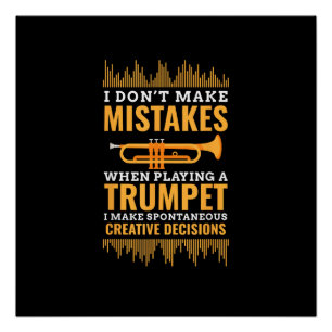 Trompeter Lustiger Musiker Band Spieler Trompeter Poster