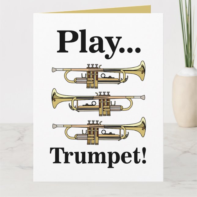 Trompeter Musiker Karte (Vorderseite)