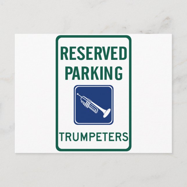 Trompeter Parking Postkarte (Vorderseite)