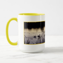 Trompeter Swans bei Dusk Style 2 Tasse