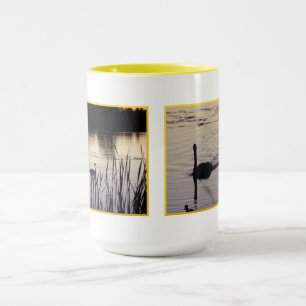 Trompeter Swans bei Dusk Style 2 Tasse