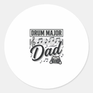 Trompeter-Vater Vintage-Musik-Shirt-Design_1 Runder Aufkleber