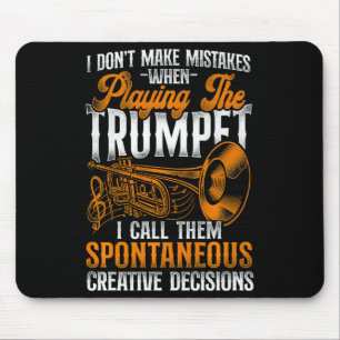 Trompeter Vintage Ich mache keine Fehler, wenn  Mousepad