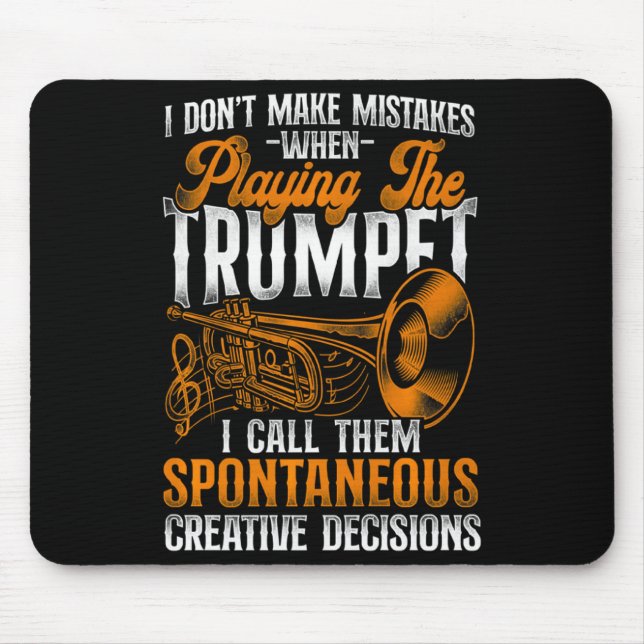 Trompeter Vintage Ich mache keine Fehler, wenn  Mousepad (Vorne)