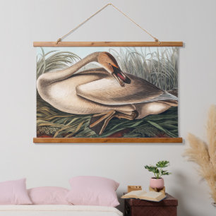 Trompeterschwan von John James Audubon Wandteppich Mit Holzrahmen