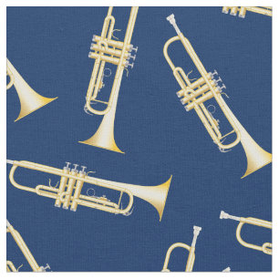 Trompets Music Musician Saal Dekoration Blau Stoff