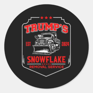Tromps Snowflake Removal Service (2 Seiten) Funny Runder Aufkleber