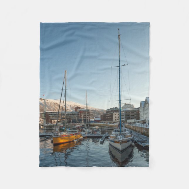 Tromso Norwegen Fleecedecke (Vorderseite)