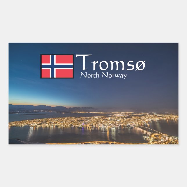 Tromso Norwegen Rechteckiger Aufkleber (Vorderseite)
